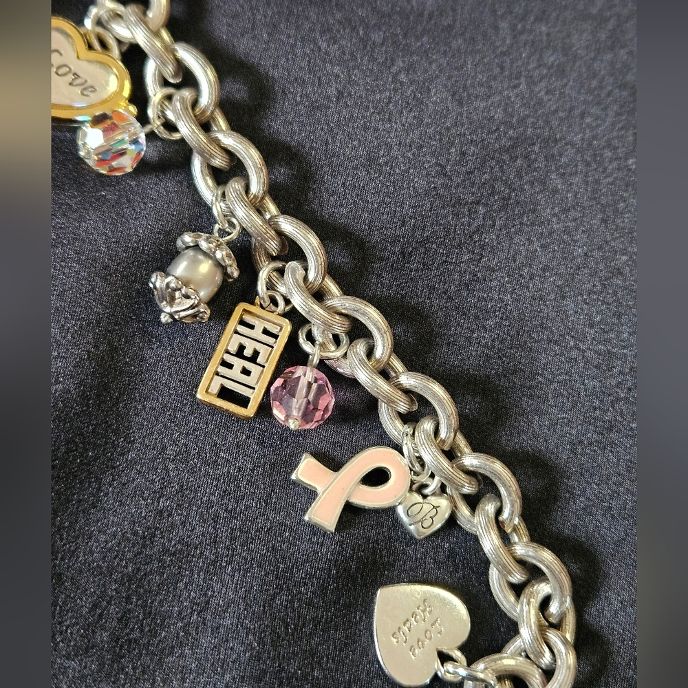 Brighton "Power of Pink" Breast Cancer Awareness charm bracelet. - Picture 4 of 10